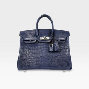 Hermès - Birkin 25 - Bleu Saphir Matte Alligator